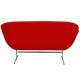 Arne Jacobsen Swan sofa in red fabric