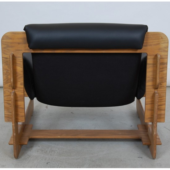 Arne Jacobsen Rover lounge chair black leather