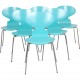 Set of six Arne Jacobsen Ant chairs