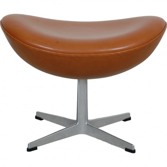Arne Jacobsen Ægget skammel i cognac læder