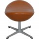 Arne Jacobsen Ægget skammel i cognac læder