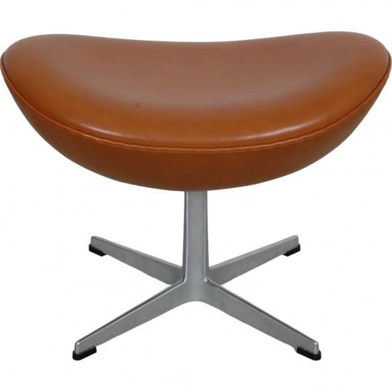 Arne Jacobsen Ægget skammel i cognac læder