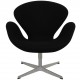 Arne Jacobsen Svane stol i sort Hallingdal stof