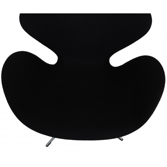 Arne Jacobsen Swan chair in black hallingdal fabric