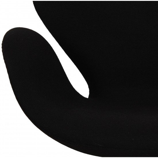 Arne Jacobsen Swan chair in black hallingdal fabric