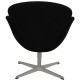 Arne Jacobsen Swan chair in black hallingdal fabric