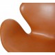 Arne Jacobsen Svane stol i cognac Classic læder med vip