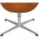 Arne Jacobsen Svane stol i cognac Classic læder med vip