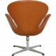 Arne Jacobsen Svane stol i cognac Classic læder med vip