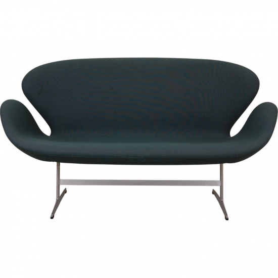 Arne Jacobsen Swan sofa in green fabric