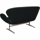Arne Jacobsen Swan sofa in green fabric