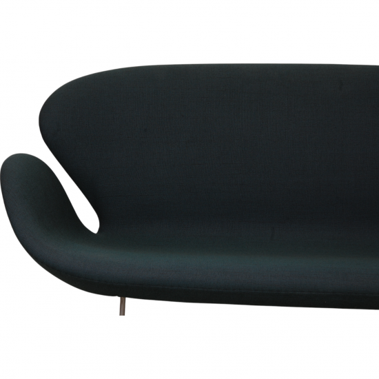 Arne Jacobsen Swan sofa in green fabric