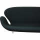 Arne Jacobsen Swan sofa in green fabric