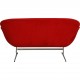 Arne Jacobsen Swan sofa in red Alcantara fabric