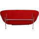 Arne Jacobsen Swan sofa in red Alcantara fabric