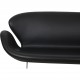Arne Jacobsen Svane sofa i sort Essential læder