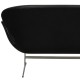 Arne Jacobsen Swan sofa in black grace leather