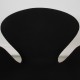 Arne Jacobsen Swan chair in black Hallingdal fabric with height adjustment