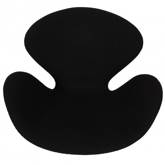 Arne Jacobsen Swan chair in black Hallingdal fabric with height adjustment