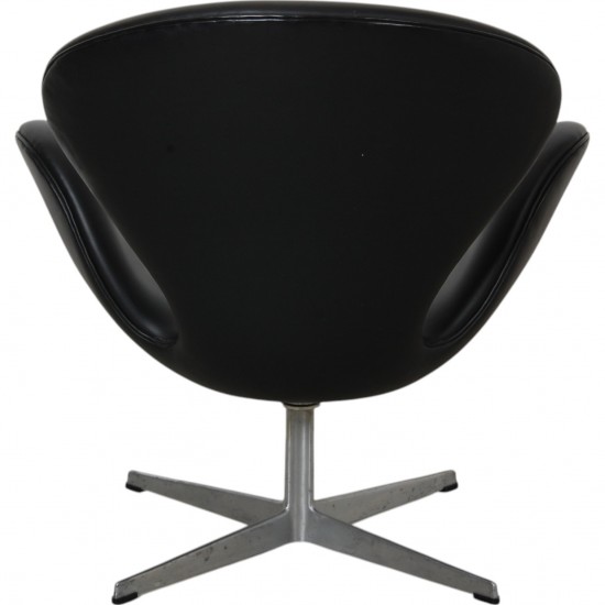 Arne Jacobsen vintage Svanestol i sort læder