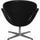 Arne Jacobsen vintage Svanestol i sort læder