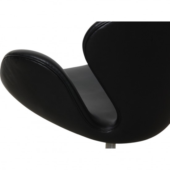 Arne Jacobsen vintage Svanestol i sort læder