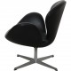 Arne Jacobsen vintage Svanestol i sort læder