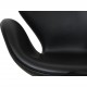Arne Jacobsen vintage Svanestol i sort læder