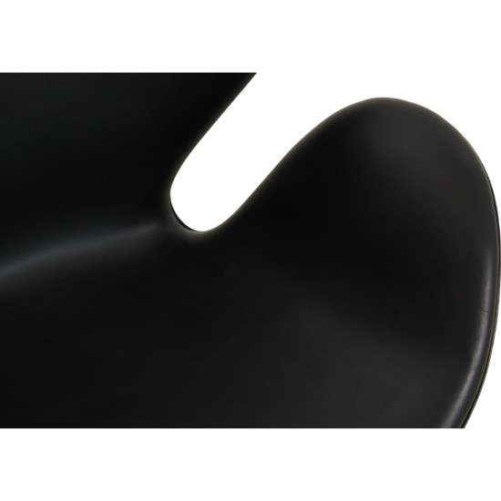 Arne Jacobsen vintage Svanestol i sort læder