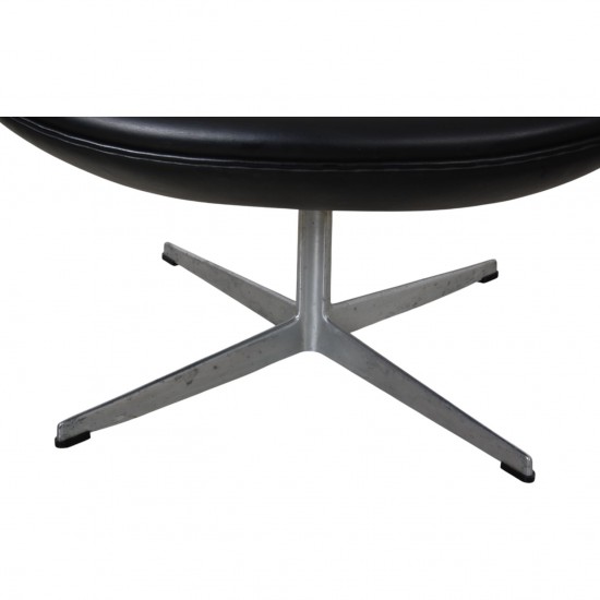 Arne Jacobsen vintage Svanestol i sort læder