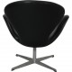 Arne Jacobsen vintage Svanestol i sort læder