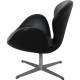 Arne Jacobsen vintage Svanestol i sort læder