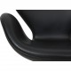 Arne Jacobsen vintage Svanestol i sort læder