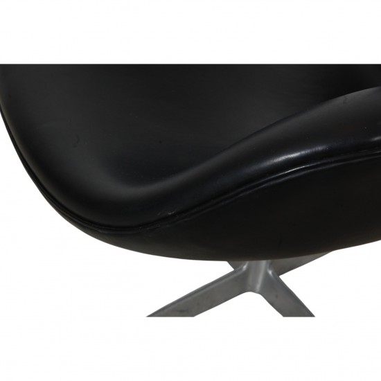 Arne Jacobsen vintage Svanestol i sort læder