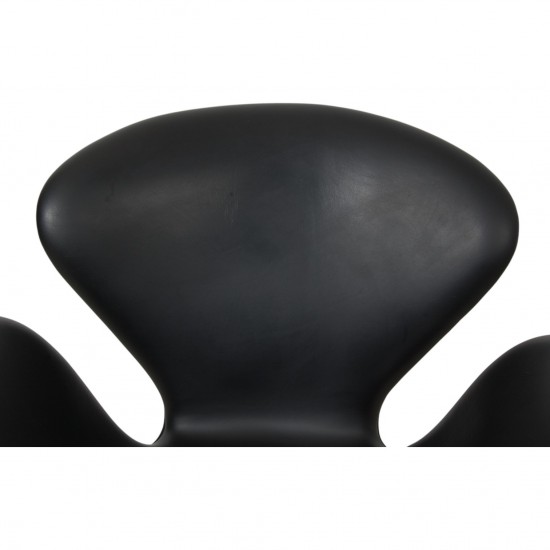 Arne Jacobsen vintage Svanestol i sort læder