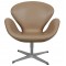 Arne Jacobsen Svanen stol i beige Essential læder