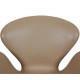 Arne Jacobsen Swan chair in beige essential leather