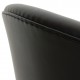 Arne Jacobsen height adjustable Swan chair in black classic leather