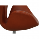 Arne Jacobsen Svane stol i cognac Aura læder