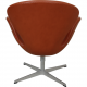Arne Jacobsen Svane stol i cognac Aura læder