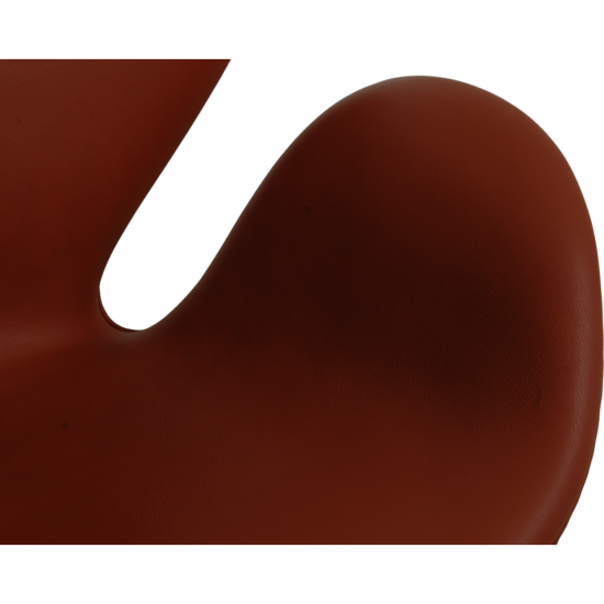 Arne Jacobsen Svane stol i cognac Aura læder
