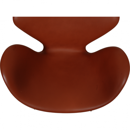 Arne Jacobsen Svane stol i cognac Aura læder