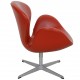 Arne Jacobsen Swan chair in red Aura leather