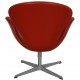 Arne Jacobsen Svane stol i rødt Aura læder
