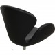 Arne Jacobsen Svane stol i sort aura læder