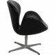 Arne Jacobsen Svane stol i sort aura læder