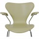 Arne Jacobsen Seven armchair reupholstered in green Paloma leather