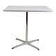 Arne Jacobsen Café table with white laminate 75  x 75 cm