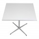 Arne Jacobsen Café table with white laminate 75  x 75 cm