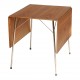 Arne Jacobsen Campingbord nyfineret i teak træ H: 69